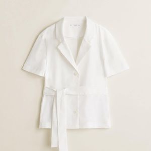 Mango Lightweight Cotton Blouse Size 4